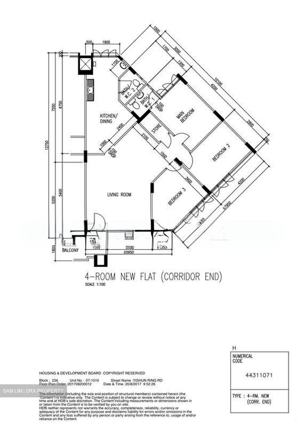 Blk 236 Yishun Ring Road (Yishun), HDB 4 Rooms #588798441